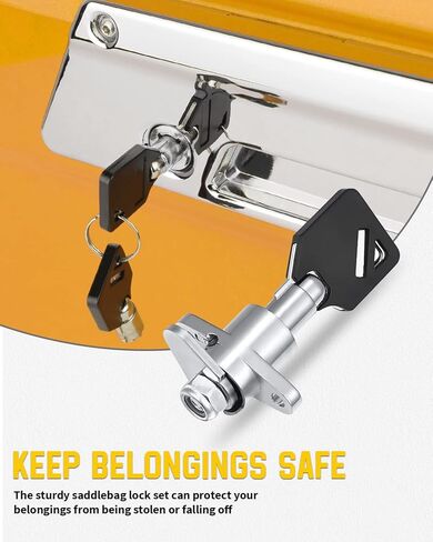 مجموعة أقفال السرج الصلبة المكونة من مفتاحين متوافقة مع Harley Davidson 1993-2013 Electra Glide Ultra Classic Street Glide Road Glide Road King (قفلان ومفتاحان) in Kuwait