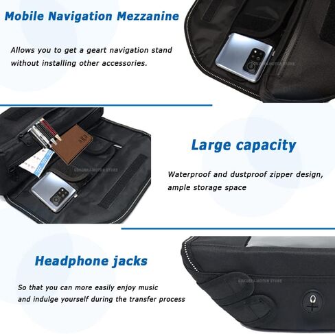 Motorcycle Handlebar Bag for 701 SUPERMOTO & ENDURO, Touch Screen Motorcycle Fork Bag, Waterproof and Dustproof High Capacity Motorcycle Travel Bag in Saudi Arabia