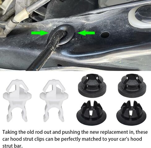 30 PCS Hood Prop Rod Holder Clip, Car Engine Hood Support Prop Rod Grommet Clips, Auto Decorative Accessories, Compatible with 91503-SS0-003, Fit for Most Cars Automobile Bracket in Saudi Arabia