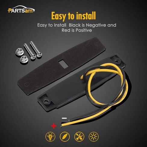 Partsam 20Pcs 3.8" Smoked Thin line Trailer Amber Led Side Marker Clearance Lights 6 LED Surface Mount Trailer marker lights, Led marker lights for trucks, Truck cab marker lights, RV marker lights in Saudi Arabia