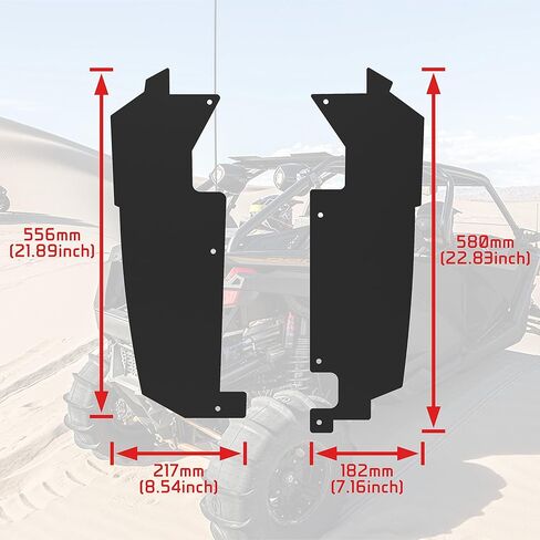 SAUTVS فولاذ للعجلة الخلفية جيدًا لـ Polaris RZR PRO XP/Turbo R، واقي إطار واقي الطين الخلفي باللون الأسود لملحقات Polaris RZR PRO XP/ XP4/ Turbo R/ R4 2020-2024 (قطعتان) in Saudi Arabia