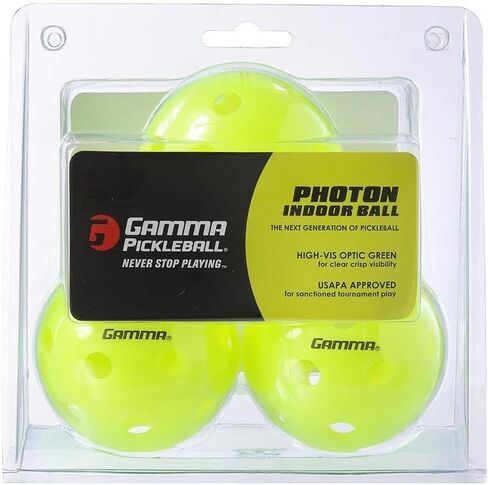 GAMMA Sports Photon Indoor Pickleball Balls, USAPA Approved, Pickleball Accessories, Pack of 03 in Saudi Arabia