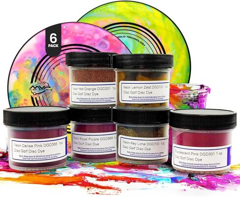 PRO Chemical Disc Golf Dye Kit | Personalize Your Discs However You Want |Disc Golf Discs Tie Dye |Perfect for Beginners to Disc Dyeing | Disc Golf Accessories in Kuwait