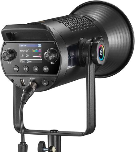 Godox SZ150R RGB Video Light, 150W LED Light 2800-6500K Full Color, 37 Lighting Effects, APP Control/DMX Control, with Carry Bag + BD-04 Barn Door in Saudi Arabia