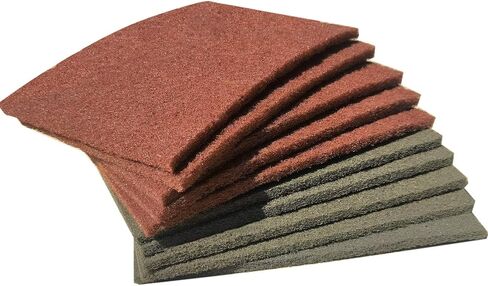 Premium 10 Pack 6" x 9" General Purpose Scuff Pads - Scuffing, Scouring, Sanding, Paint Primer Prep Adhesion Scratch - Surface Preparation Automotive Car Auto Body Woodworking Wood (Brown + Grey) in Kuwait