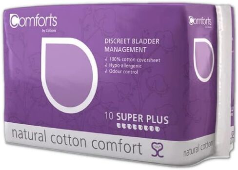 أقطان عضوية | وسادات ممتازة للحماية من سلس البول وتسرب المثانة للنساء | 10- فوط مغلفة بشكل فردي | لا يوجد تحكم في التسرب والرائحة | أقصى قدر من الامتصاص (1 عبوة من 10) in Kuwait