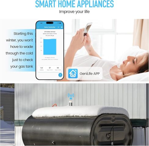 مقياس الزيت الذكي، مقياس خزان زيت التدفئة Zuomeng Wi-Fi مع تقنية الكشف الحصرية، مصمم لخزان 138/220/240/275/330/500 جالون (عمودي أو أفقي)، مراقبة عن بعد بدون جهد in Kuwait