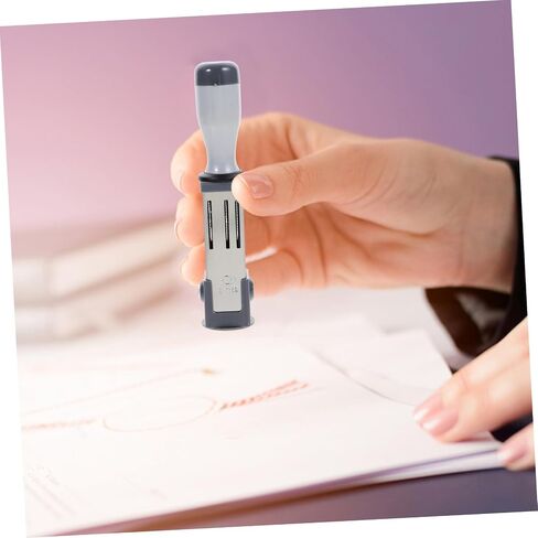 Date Stamp Daily use time Stamp Handle Date Stamper Handheld Date Stamper Handheld time Stamp Small Date Stamper Office Supply Round Material Office Supplies Accessories Metal in Saudi Arabia