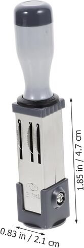 Date Stamp Daily use time Stamp Handle Date Stamper Handheld Date Stamper Handheld time Stamp Small Date Stamper Office Supply Round Material Office Supplies Accessories Metal in Saudi Arabia
