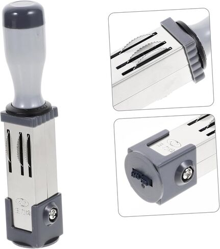 Date Stamp Daily use time Stamp Handle Date Stamper Handheld Date Stamper Handheld time Stamp Small Date Stamper Office Supply Round Material Office Supplies Accessories Metal in Saudi Arabia