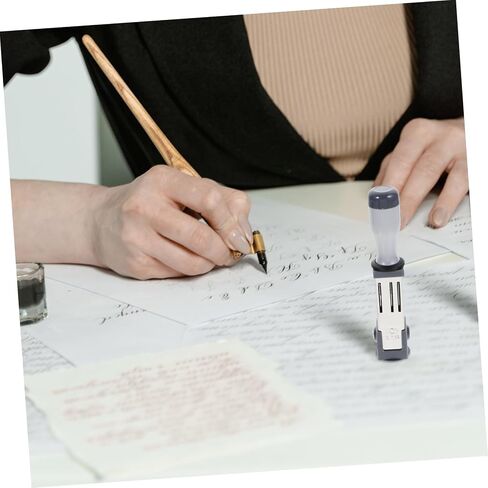 Date Stamp Daily use time Stamp Handle Date Stamper Handheld Date Stamper Handheld time Stamp Small Date Stamper Office Supply Round Material Office Supplies Accessories Metal in Saudi Arabia