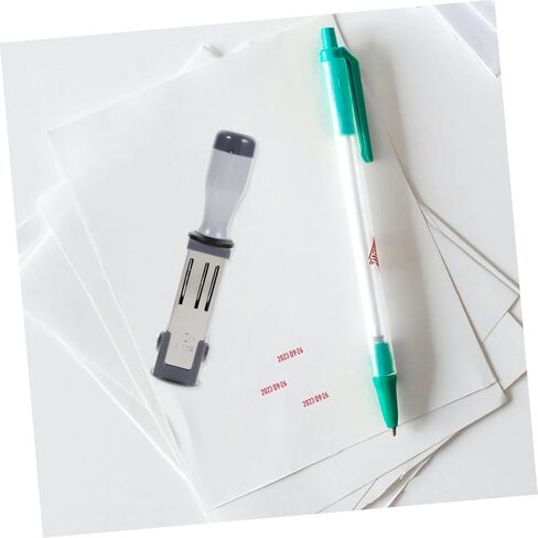 Date Stamp Daily use time Stamp Handle Date Stamper Handheld Date Stamper Handheld time Stamp Small Date Stamper Office Supply Round Material Office Supplies Accessories Metal in Saudi Arabia