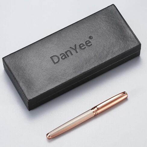 قلم حبر سائل، أقلام أساسية لطيفة للأعمال، قلم معدني لكتابة سلسة، تصميم أنيق، كتابة سهلة، أقلام فاخرة مع علبة هدايا للرجال والنساء باللون الأسود اللامع in Kuwait