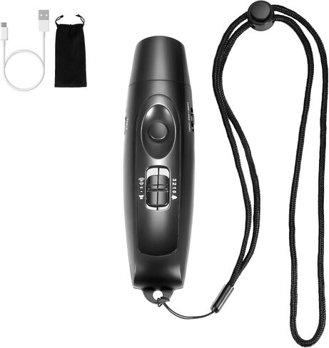 Electronic Whistle Rechargeable for Referees Coaches Teachers Electric Whistle Handheld Blowless Whistles with Lanyard for Outdoor Games Sports Emergency Pet 4 Tones High Volume USB Charging, Black in Saudi Arabia