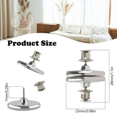 10 أزواج من ستائر الإغلاق المغناطيسية، أوزان مغناطيسية للستائر LIOUCBD مع زر تثبيت مغناطيسي قوي لمنع الضوء من التسرب لمكتب غرفة النوم بالمنزل (0.74 بوصة) in Kuwait