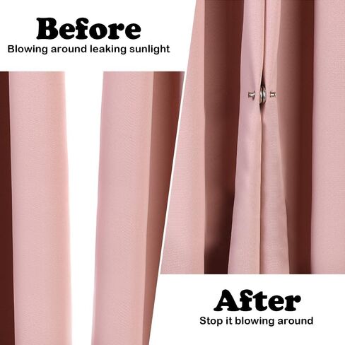 10 أزواج من ستائر الإغلاق المغناطيسية، أوزان مغناطيسية للستائر LIOUCBD مع زر تثبيت مغناطيسي قوي لمنع الضوء من التسرب لمكتب غرفة النوم بالمنزل (0.74 بوصة) in Kuwait