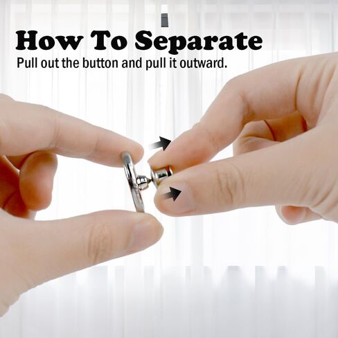 10 أزواج من ستائر الإغلاق المغناطيسية، أوزان مغناطيسية للستائر LIOUCBD مع زر تثبيت مغناطيسي قوي لمنع الضوء من التسرب لمكتب غرفة النوم بالمنزل (0.74 بوصة) in Kuwait