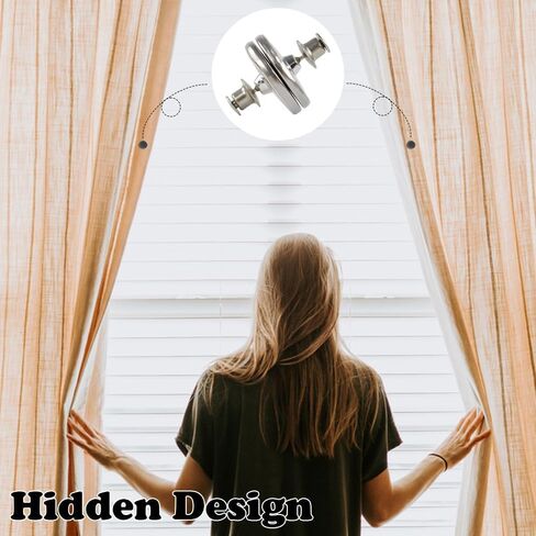 10 أزواج من ستائر الإغلاق المغناطيسية، أوزان مغناطيسية للستائر LIOUCBD مع زر تثبيت مغناطيسي قوي لمنع الضوء من التسرب لمكتب غرفة النوم بالمنزل (0.74 بوصة) in Kuwait