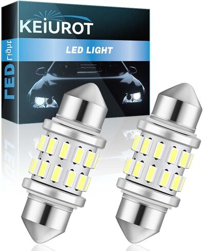 Keiurot 31MM Festoon Led Boat Navigation Lights Marine LED Navigation Light Boat LED القوس ضوء مرساة ضوء الصاري ضوء الصاري 12 فولت أضواء قارب LED بيضاء، حزمة من 2 in Kuwait