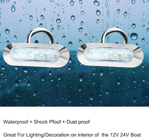 Marine Boat Lights, Utility Led Interior Lights Boat Deck Courtesy Cockpit Decoration Light, Waterproof Boat Navigation Lights for Yacht Fishing Pontoon Kayak Sailboat 12V 24V,6Pcs in Saudi Arabia