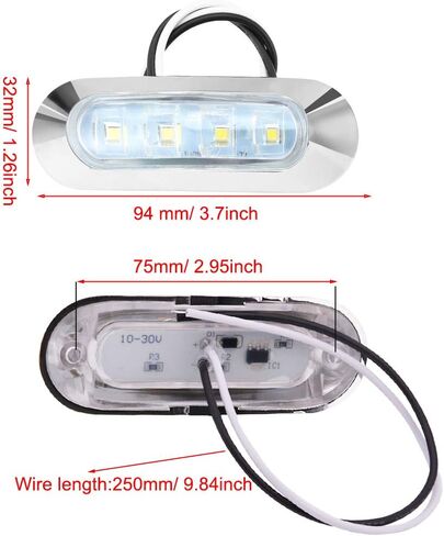 Marine Boat Lights, Utility Led Interior Lights Boat Deck Courtesy Cockpit Decoration Light, Waterproof Boat Navigation Lights for Yacht Fishing Pontoon Kayak Sailboat 12V 24V,6Pcs in Saudi Arabia