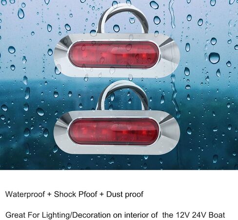 Marine Boat Lights, Utility Led Interior Lights Boat Deck Courtesy Cockpit Decoration Light, Waterproof Boat Navigation Lights for Yacht Fishing Pontoon Kayak Sailboat 12V 24V,6Pcs in Saudi Arabia