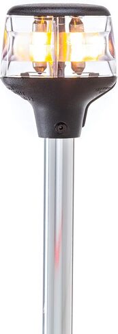 Attwood 7202-P-7 ضوء Lightarmor قابل للطي 20 بوصة متوهج 3 ميل بحري/مصباح مرساة، فضي، مقاس واحد in Saudi Arabia