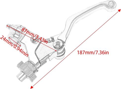 رافعة قابض المقود، مقبض يسار قابل للتعديل متوافق مع Yamaha YZ 85 125 250 250F 426F 450F WR 250F 400F 426F Kawasaki KX 65 85 100 125 250 250F 450F (أزرق) in Saudi Arabia