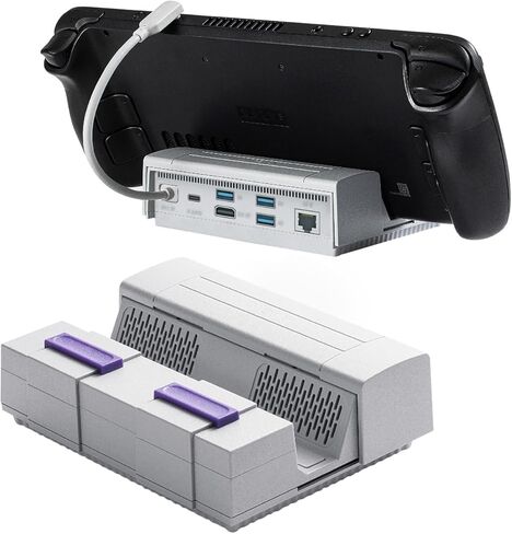 محطة إرساء مجموعة AKNES Guli لسطح البخار وROG Ally، قاعدة بث 7 في 1 مع HDMI 4K@60 هرتز، جيجابت إيثرنت، 3 * USB-A 3.0 و1 * مخرج USB-C و1 * شحن USB-C PD 100 وات، متوافق مع Switch OLED/AYANEO in Kuwait