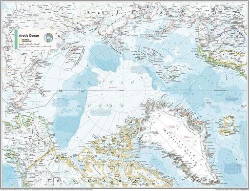 National Geographic Maps: The Arctic Political Wall Map - Compact - 21 x 16 inches in Saudi Arabia