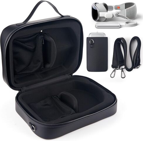 for Apple Vision Pro Carrying Case All-in-one Travel Leather Hard Carry Case Portable Storage Bag for Apple Vision Pro Virtual Reality VR Headset and Accessories in Saudi Arabia