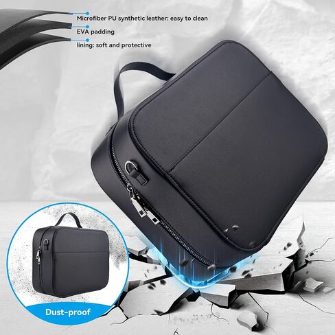 for Apple Vision Pro Carrying Case All-in-one Travel Leather Hard Carry Case Portable Storage Bag for Apple Vision Pro Virtual Reality VR Headset and Accessories in Saudi Arabia