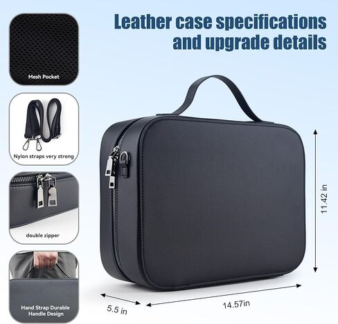 for Apple Vision Pro Carrying Case All-in-one Travel Leather Hard Carry Case Portable Storage Bag for Apple Vision Pro Virtual Reality VR Headset and Accessories in Saudi Arabia