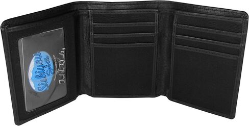 Siskiyou Sports NHL Unisex Leather Tri-fold Wallet, Large Logo in Saudi Arabia