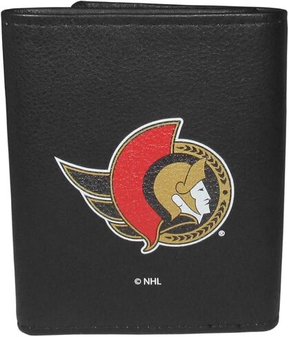 Siskiyou Sports NHL Unisex Leather Tri-fold Wallet, Large Logo in Saudi Arabia