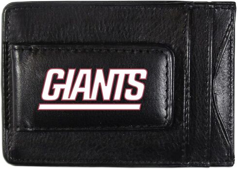 حامل نقود وبطاقات جلدي رياضي من Siskiyou ومشبك نقود أسود in Kuwait