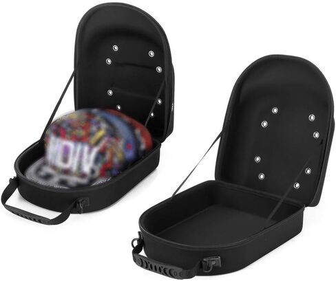 NEPPT قبعة حالة السفر قبعات البيسبول تخزين الناقل القبعات المنظم مربع الكرة قبعة حقيبة حامل حقيبة حمل مع حزام الكتف للرجال والنساء (غطاء الناقل 2-6) in Kuwait