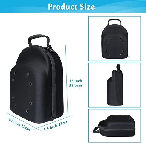 NEPPT قبعة حالة السفر قبعات البيسبول تخزين الناقل القبعات المنظم مربع الكرة قبعة حقيبة حامل حقيبة حمل مع حزام الكتف للرجال والنساء (غطاء الناقل 2-6) in Kuwait