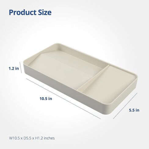BLUE GINKGO Desk Organizer Tray - Office Organization | Desk Supplies, Pencil Holder, Pen Holder for Desk | Office Desk Accessories (Made in Korea) - Beige in Saudi Arabia