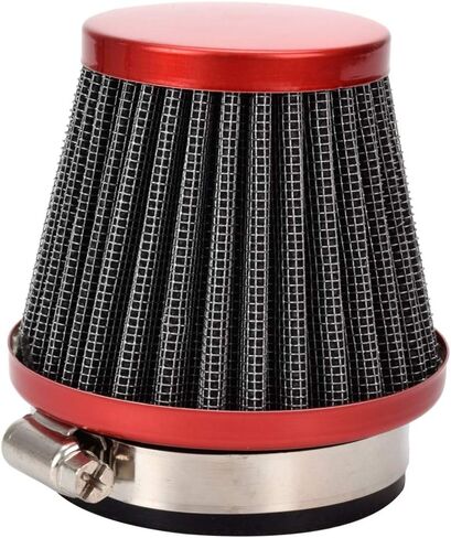 HIAORS 48mm to 50mm Air Intake Filter Cleaner Compatible with Honda CB 250 Yamaha DT250 DT250MX Suzuki GS250 GS250T Kawasaki Ninja 250 300 Sport Motorcycle ATV Scooters Moped Red in Saudi Arabia