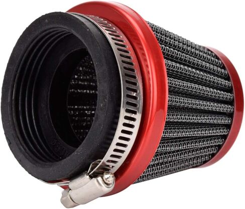 HIAORS 48mm to 50mm Air Intake Filter Cleaner Compatible with Honda CB 250 Yamaha DT250 DT250MX Suzuki GS250 GS250T Kawasaki Ninja 250 300 Sport Motorcycle ATV Scooters Moped Red in Saudi Arabia