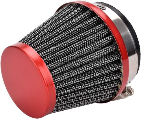 HIAORS 48mm to 50mm Air Intake Filter Cleaner Compatible with Honda CB 250 Yamaha DT250 DT250MX Suzuki GS250 GS250T Kawasaki Ninja 250 300 Sport Motorcycle ATV Scooters Moped Red in Saudi Arabia
