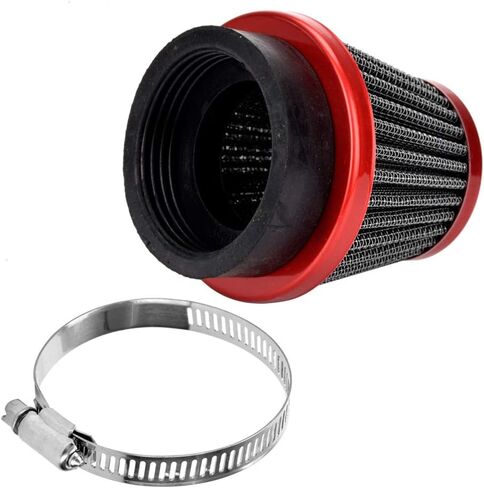 HIAORS 48mm to 50mm Air Intake Filter Cleaner Compatible with Honda CB 250 Yamaha DT250 DT250MX Suzuki GS250 GS250T Kawasaki Ninja 250 300 Sport Motorcycle ATV Scooters Moped Red in Saudi Arabia