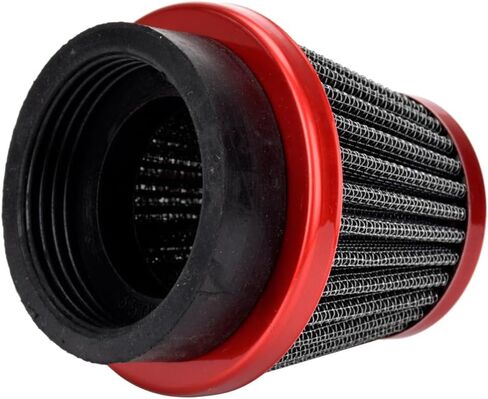 HIAORS 48mm to 50mm Air Intake Filter Cleaner Compatible with Honda CB 250 Yamaha DT250 DT250MX Suzuki GS250 GS250T Kawasaki Ninja 250 300 Sport Motorcycle ATV Scooters Moped Red in Saudi Arabia