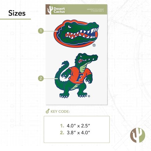 University of Florida Sticker Vinyl Decal Laptop Water Bottle Car Scrapbook (4 Inch Set V4) in Saudi Arabia