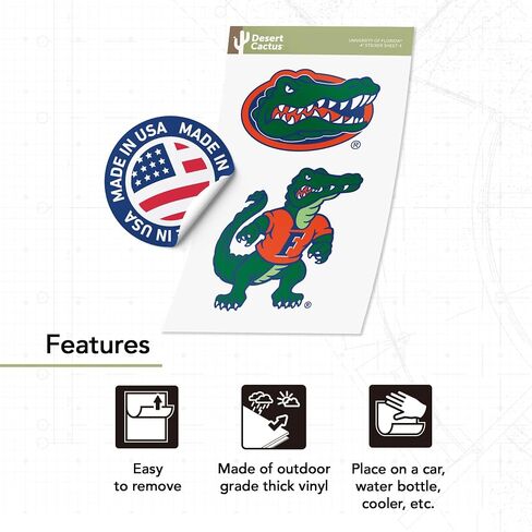 University of Florida Sticker Vinyl Decal Laptop Water Bottle Car Scrapbook (4 Inch Set V4) in Saudi Arabia