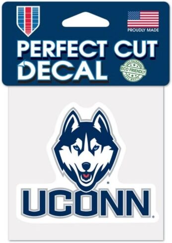 ملصق ملون خارجي من WinCraft NCAA University of Connecticut UConn Huskies مقاس 10.16 سم × 10.16 سم in Saudi Arabia