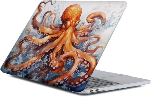 متوافق مع حافظة MacBook Air 13 بوصة 2020 2021 M1 A2337 A2179 A1932، حافظة بلاستيكية صلبة لجهاز Mac Air 13 مع معرف اللمس (2018-2021) - كلب لطيف في يوم ثلجي in Kuwait