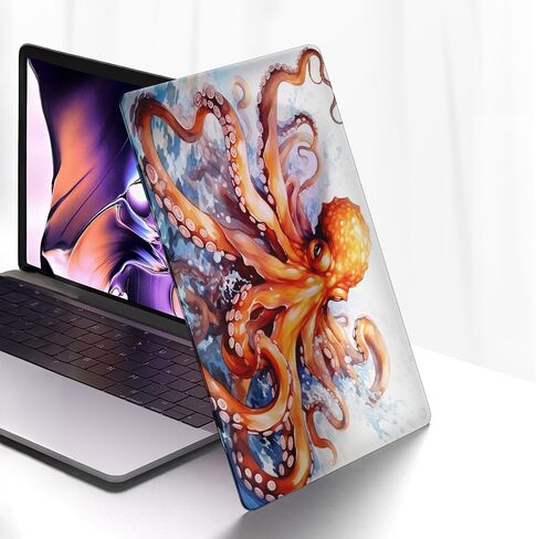 متوافق مع حافظة MacBook Air 13 بوصة 2020 2021 M1 A2337 A2179 A1932، حافظة بلاستيكية صلبة لجهاز Mac Air 13 مع معرف اللمس (2018-2021) - كلب لطيف في يوم ثلجي in Kuwait