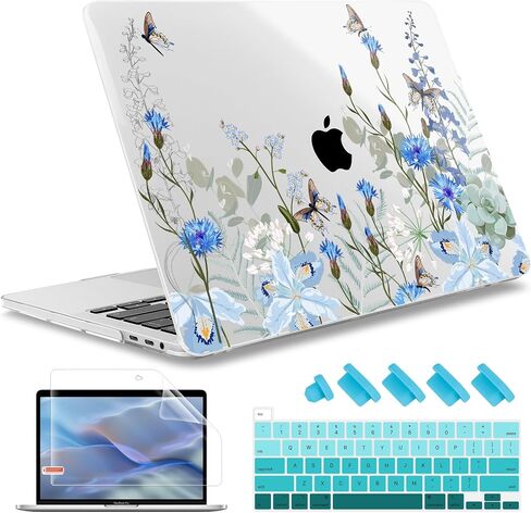 May Chen متوافق مع حافظة MacBook Pro مقاس 16 بوصة إصدار 2020 2019 A2141 مع شريط اللمس ومعرف اللمس، حافظة بلاستيكية صلبة مع غطاء لوحة مفاتيح + واقي شاشة، تقليدي in Kuwait